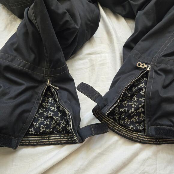 Vintage Bogner Sports One Piece Ski Suit Size 42 Green Black Hidden Hood Belted - Picture 9 of 16